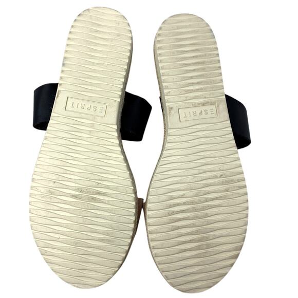 ESPIRIT Veronica Tan & Black Summer Flats Sandals ~ Women's Size 10M - Picture 7 of 7